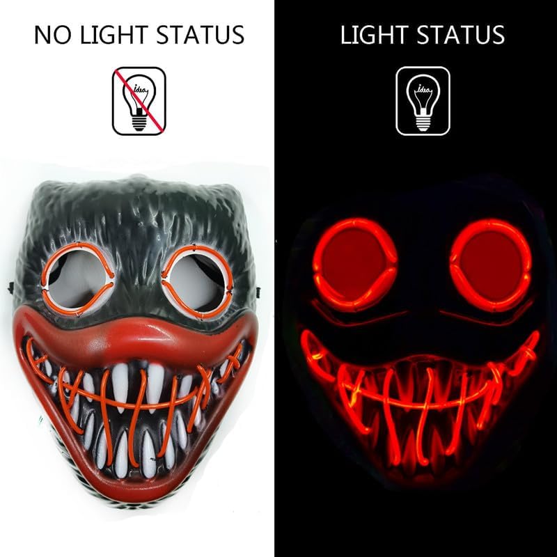 Funjoyz Masque Halloween Venomms,Masque LED D'Horreur,Masque Universel Pour Adulte Homme Femme Halloween Carnaval FêTe Des Mascarade Cosplay Noël Anniversaire Réunion De Famille