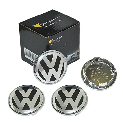 Mangocore 4 pieces for Volkswagen VW Wheel Center Hub 65mm Cap Cover Badge Emblem 3B7 601 171 VW GOLF JETTA MK5 PASSAT B6 CC GTI 3B7601171