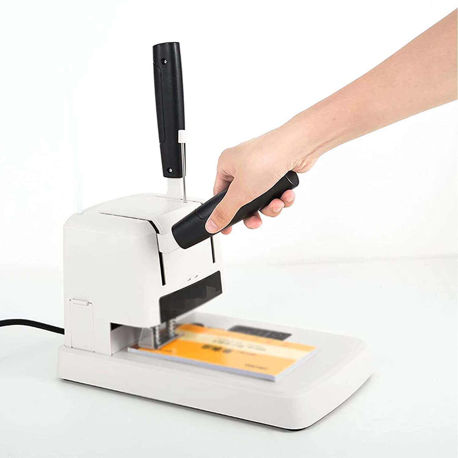 Generic Piccola macchina per rilegatura a colla, senza fili, per punzonatura e rivettatura, tempo di punzonatura e pinzatura in 15 secondi, strumento manuale per contabilità ufficio