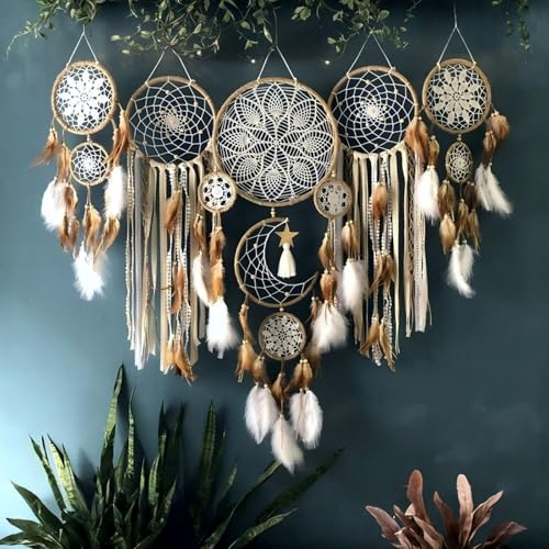 Dream Catcher Wall Decor,Large Boho Dream Catcher with Luxurious...