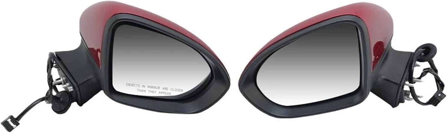Mirror Assembly 3 Wires With Wine Red Door Electrical Side Rearview Mirror Assembly Car Accessories For Chevy For Cruze 2016-2019(1pair)