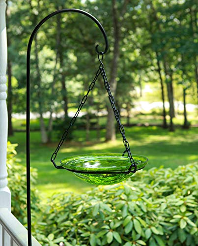 Achla Designs Bbh-02Fg 12" Crackle, Fern 12 Inch Glass Hanging Birdbath, Green #TOP7