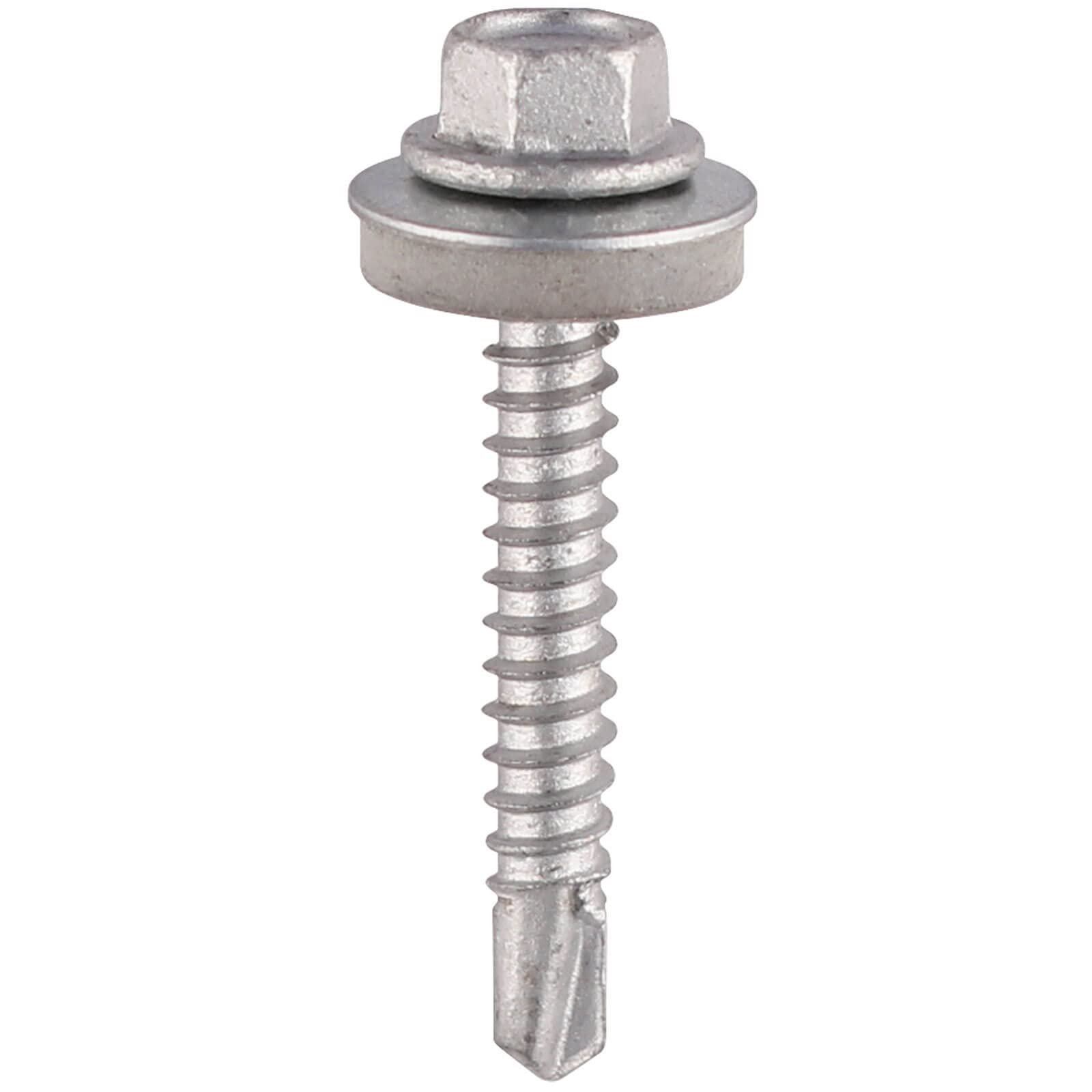 Timco - Self-Drilling Screws Hex - Silver - With EPDM Washer Size 5.5x38-110 Pcs