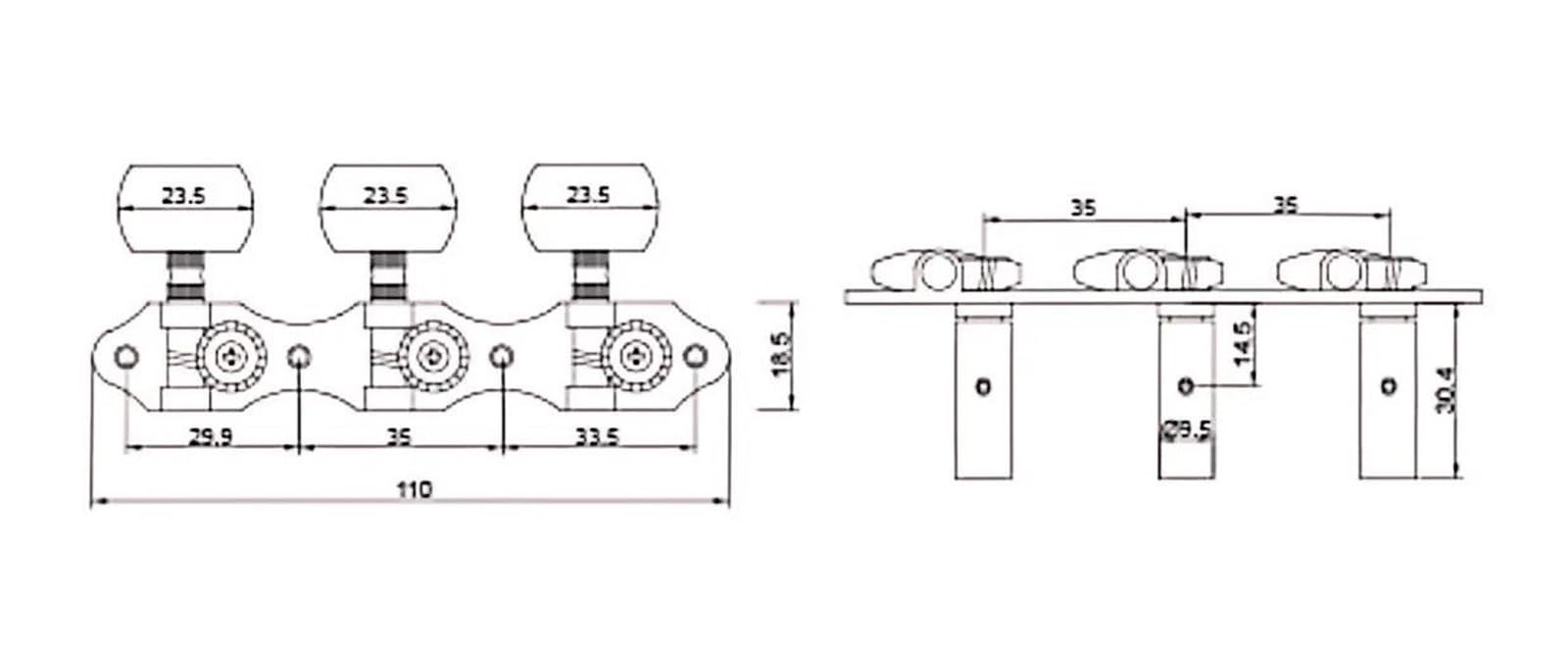 Juego De Clavijas Afinación Metal Para Guitarras Folk/clásicas Clavijas Afinación Universales Guitarra | Clavijas de afinación de guitarra