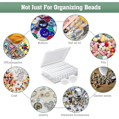Image of 30-Gid Jewellery & Accessories Storage Box, Premium PP Bracelet & Earring Storage Box, Transparent Box Multi Compartment, Dustproof & Waterproof Organizer for Rings, Beads, Necklaces