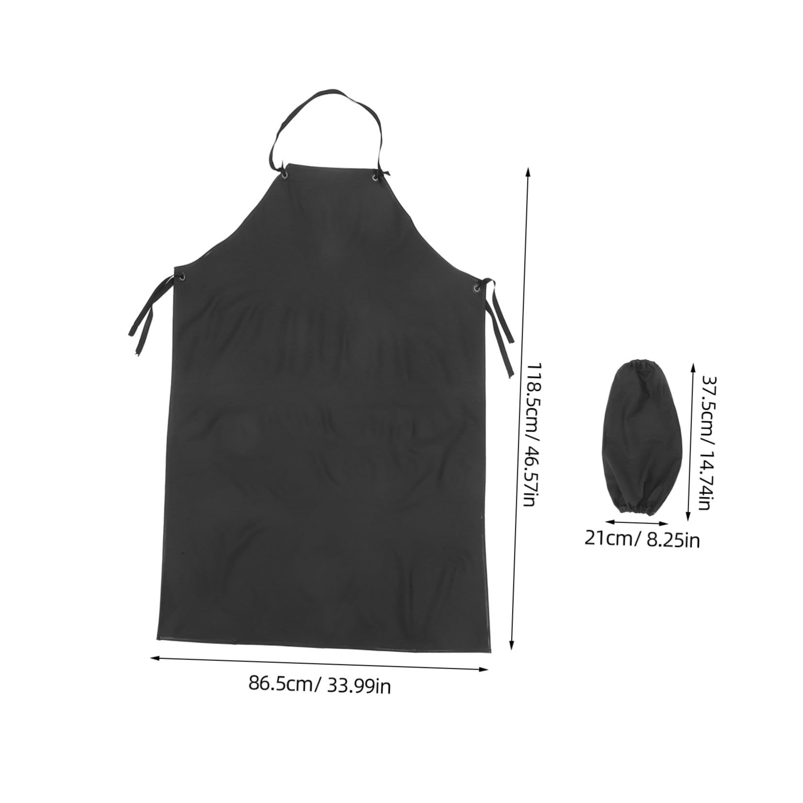 Wasserdichte Pvc küchenschürze Schwarz rot Ölbeständig Verstellbar mit Langen Ärmeln Dickes Material Schmutzabweisend für Kochen Backen Gartenarbeit und Hausarbeit