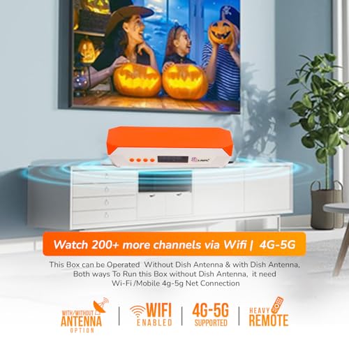 Image of LRIPL LR29DT MPEG-4 Full HD Set Top Box with WiFi, Free to Air- Without Recharge Orange