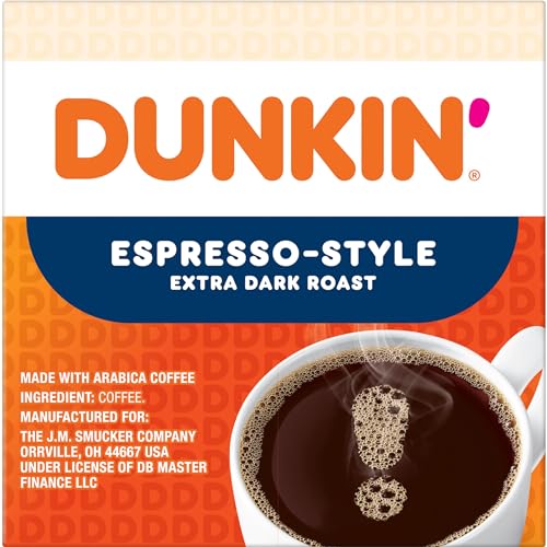 Image of Dunkin' Espresso Style Extra Dark Roast Coffee, 60 Keurig K-Cup Pods