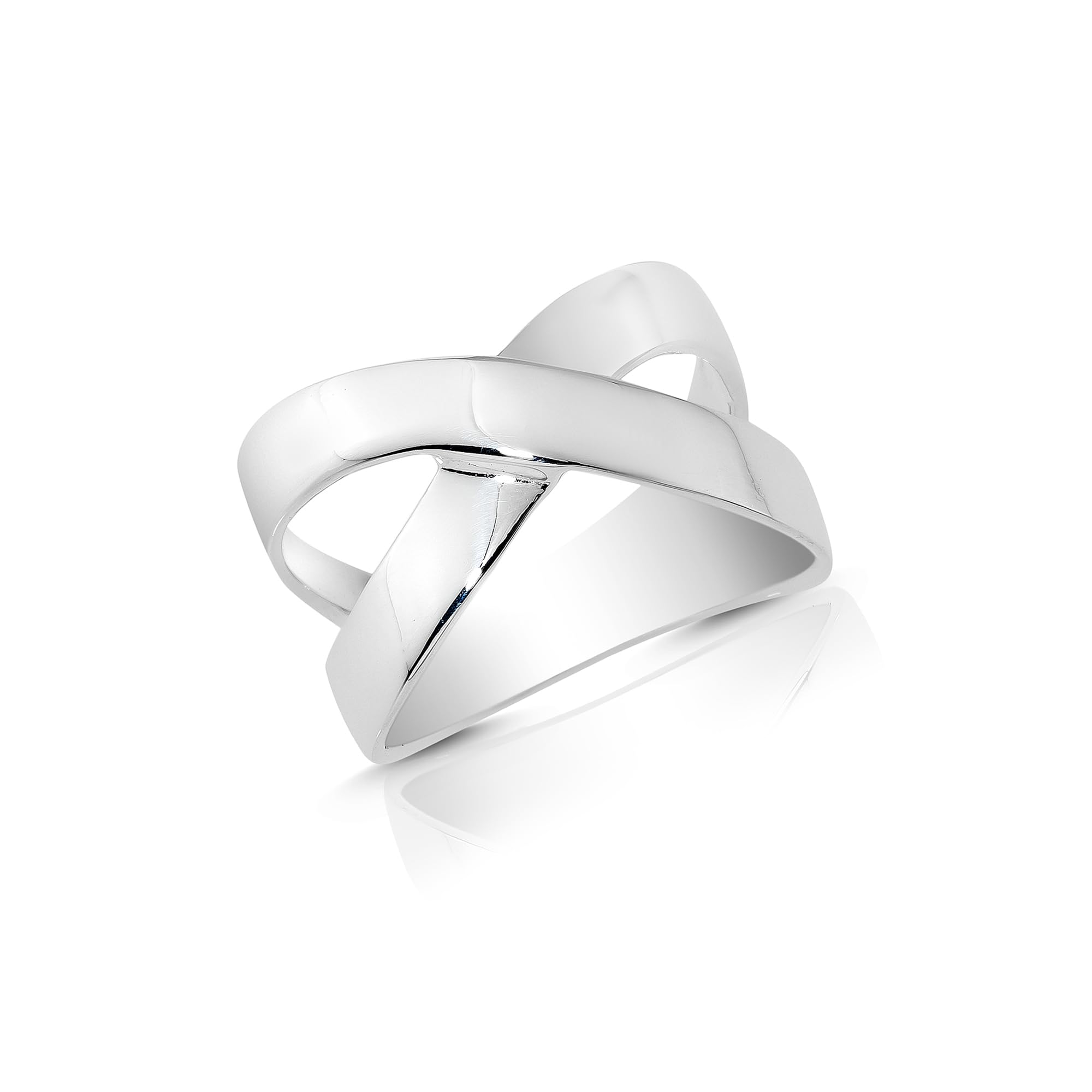 CASSINI X-Ring aus 925er Sterling Silber, Hochglanz poliert, Damen Ring 3RAV