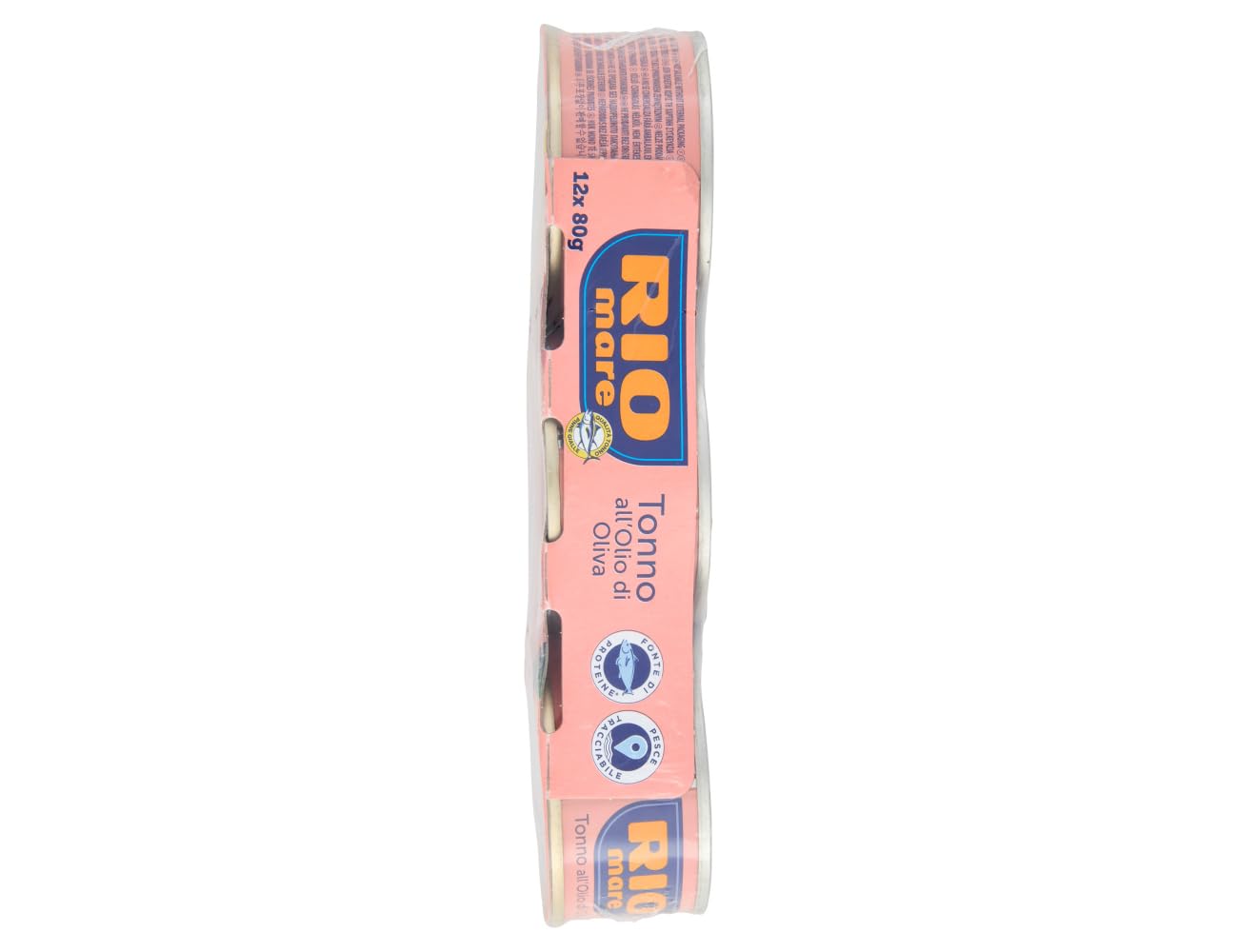 Italian Gourmet Tonno all'olio di oliva, Thunfisch Vorrat 48 x 80g | Tranci teneri ricchi di proteine, certificazione FSC, für Salate und, Gesamtnettogewicht 3,84 kg + Kostenlos Polpa 400g