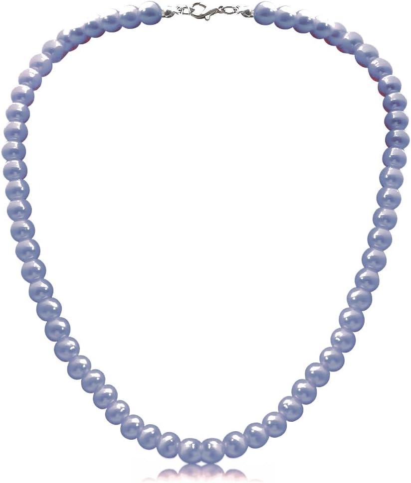 8mm Pearl Choker Necklace Multicolor 1920s Dainty Beads Necklace Costume Prom Party Statement Jewelry for Women