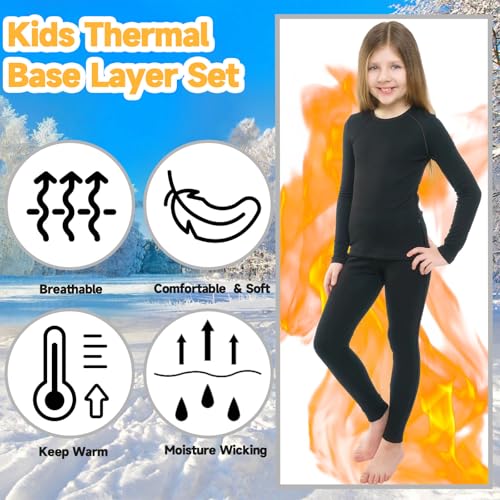 Legging de compression garçons et filles et haut thermique à séchage rapide