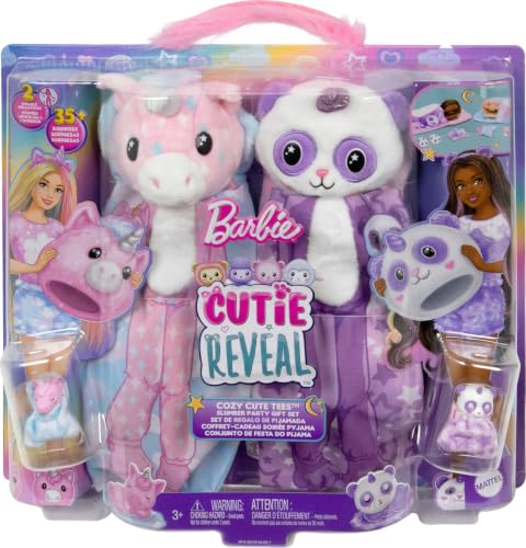 Poupée Barbie HRY15 – Coffret Cutie Reveal Soirée Pyjama avec 2 Poupées - vue 7