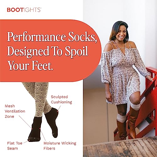 Knee-Hi Performance Boot Socks with Spandex Compression - Cushioning - Moisture-Wicking - Mesh Zone Ventilation4