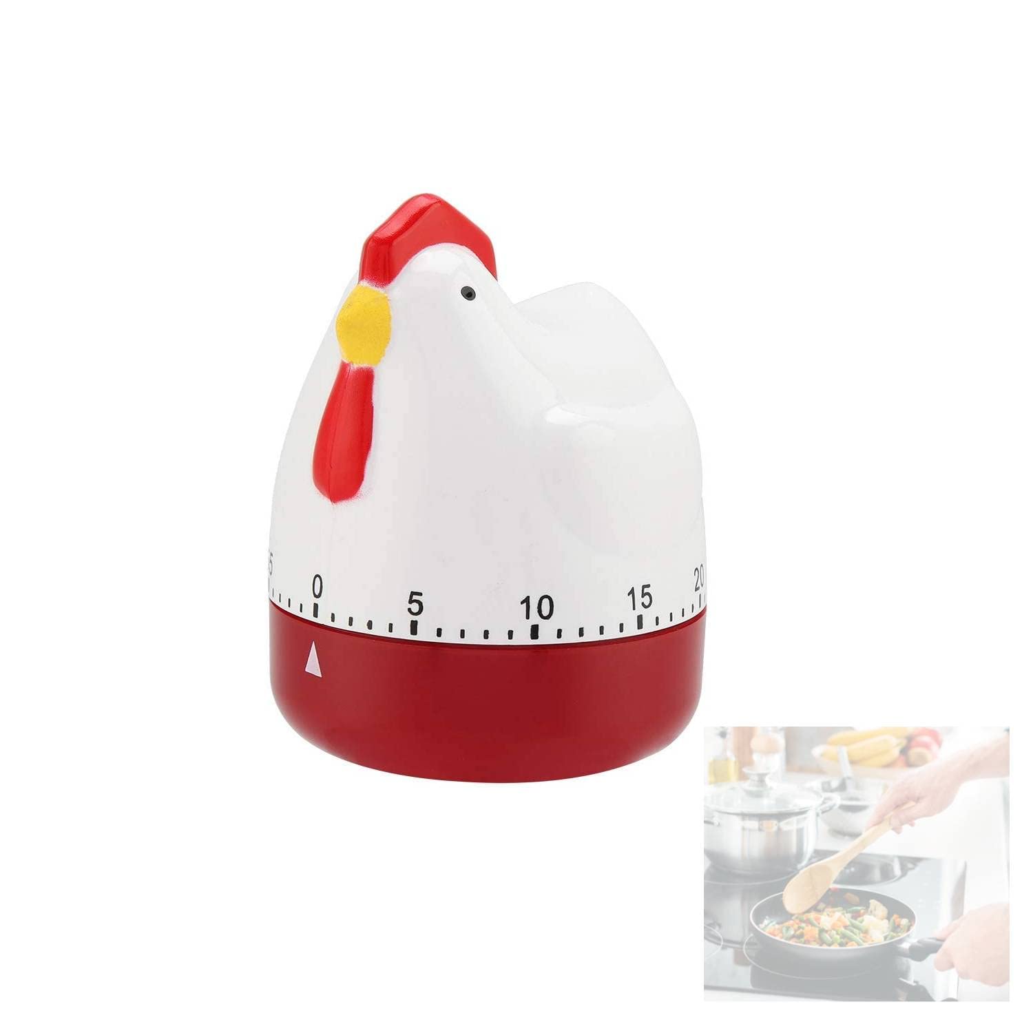 Lovely Chicken Timer Mechanical Kitchen Hen Cooking Alarm Clock for Home Decor Timing Reminder