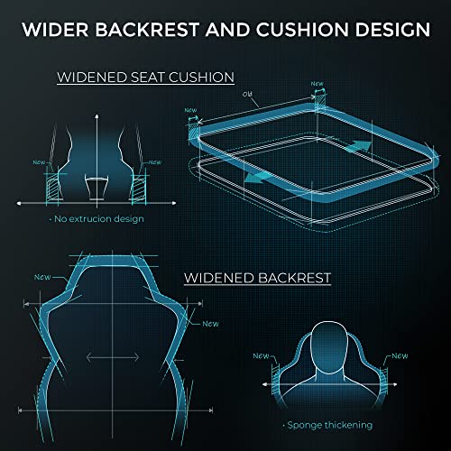 Vigosit Gaming Chair Pro- Gaming Chair With Footrest, Mesh Gaming Chair For Heavy People, Ergonomic Reclining Gamer Computer Chair For Adult, Big And Tall Office Pc Chair Gaming With Massage (White) #TOP6