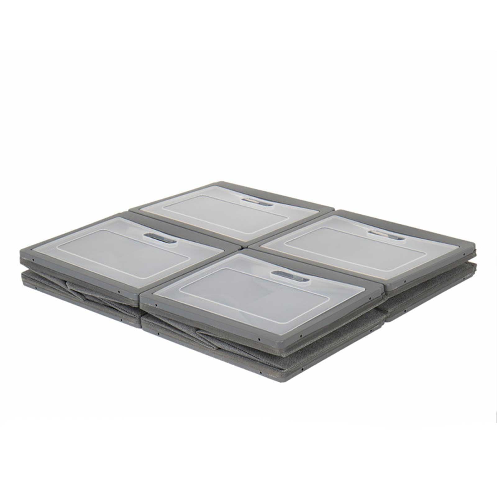 Armadio pieghevole da campeggio, con 4 scomparti, 60 x 40 x 50 cm, colore: grigio