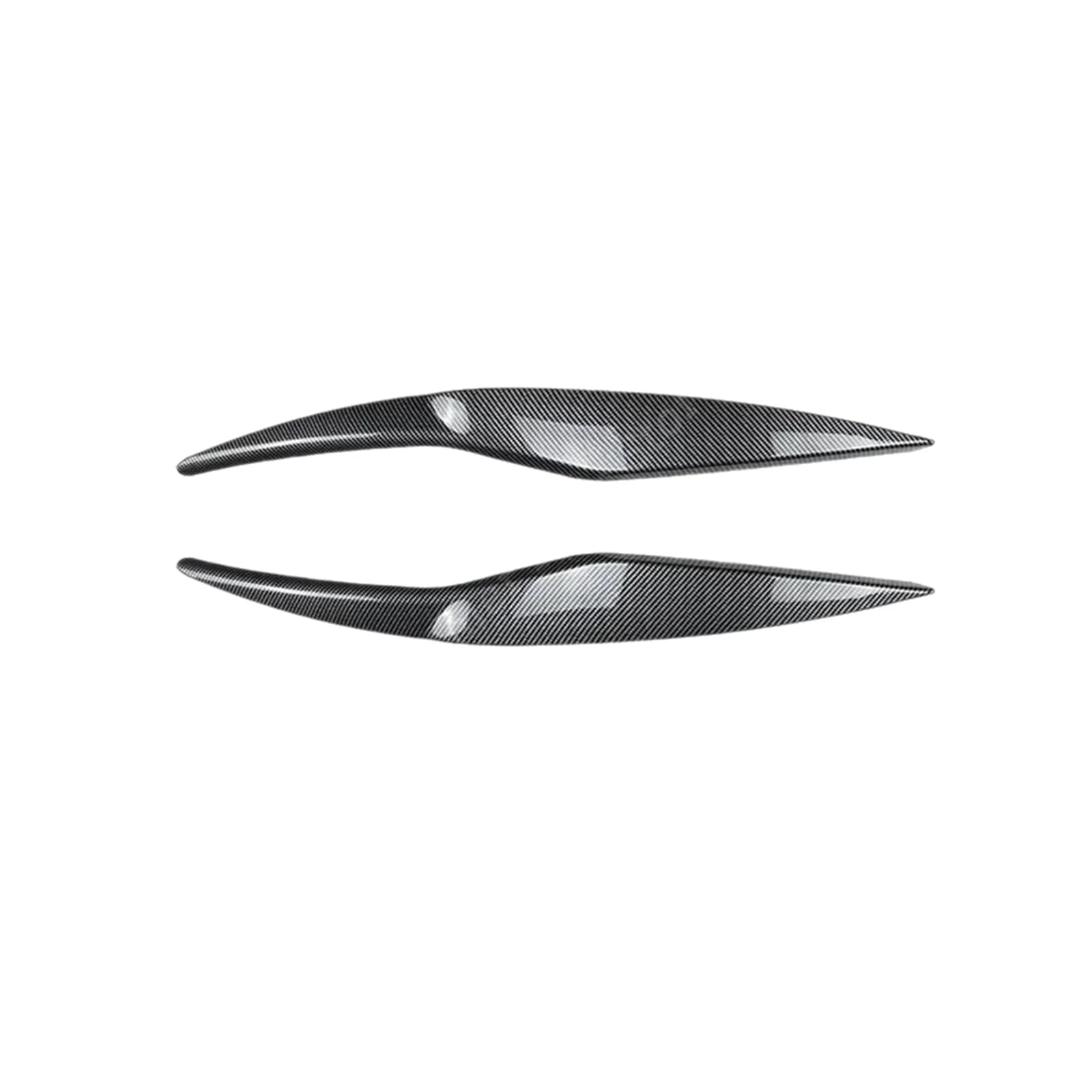 Sopracciglia for fari anteriori in ABS nero lucido effetto carbonio, for, Mk6 Mk6.5 2008-2017, adesivi 3D for kit carrozzeria Copertura per fari auto(Mk6.5 Gloss Black)