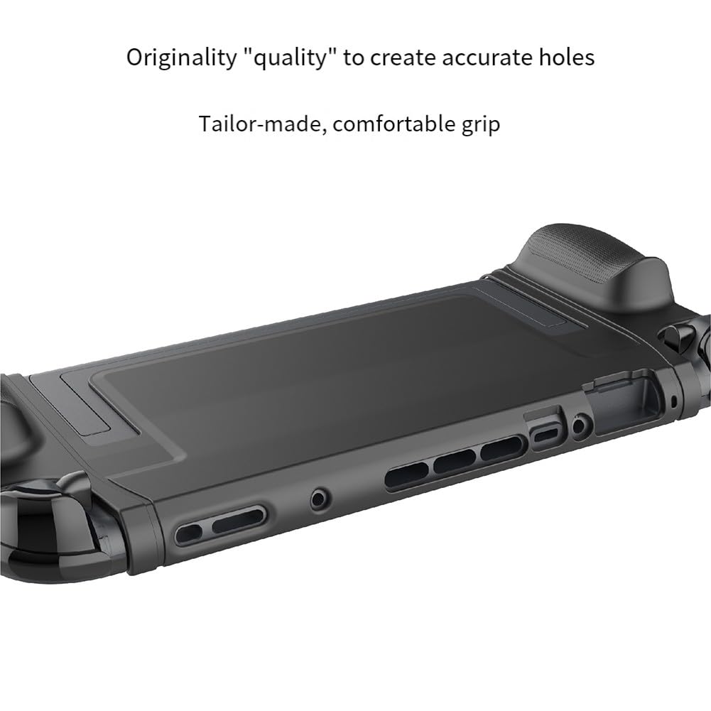 Custodia protettiva antiscivolo in silicone per console Switch 2, colore nero, impugnatura testurizzata per cover in TPU con design preciso e leggero