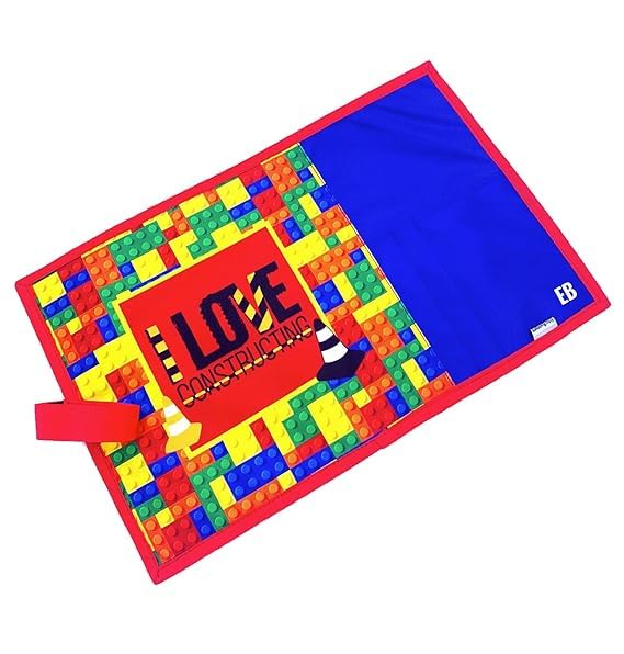 Echo Boomers Red Building Blocks Printed Stain-Resistant Placemats Waterproof Tablemats for Kids & Teenagers