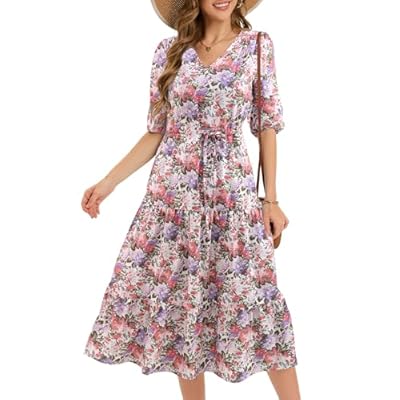 Bbonlinedress Women Boho Floral Wedding Guest D...