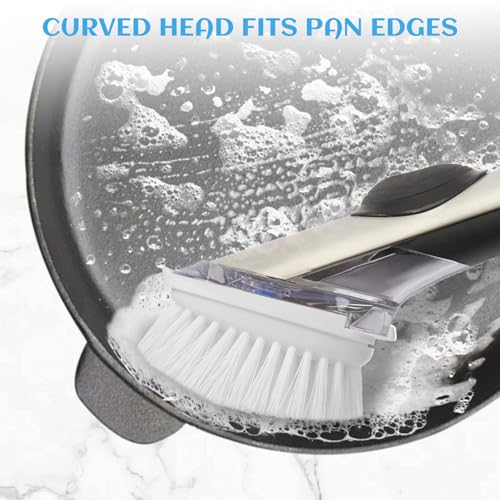 Image of 4Pcs Brush Refill for OXO Good Grips Soap Dispensing Palm Brush, Kitchen Dish Brush Replacement Head for OXO Dish Brush Refill Head, Dish Scrub Brush Kitchen Gadgets Kitchen Scrubbers for Dishes(Oval)