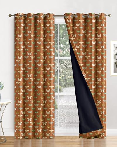 Image of Cloth Fusion Printed 100% Blackout Long Door Curtains 9 Feet Set of 2