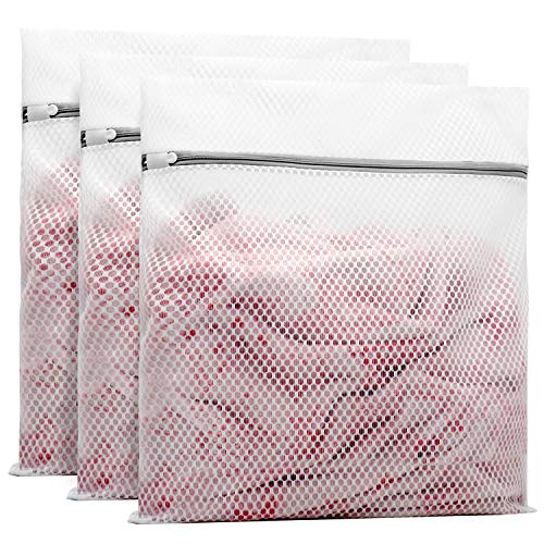 3Pcs Durable Honeycomb Mesh Laundry Bags for Delicates 24 x 24 Inches (3 XX-Large) 3Pcs Durable Honeycomb Mesh Laundry Bags for Delicates 24 x 24 Inches (3 XX-Large)
