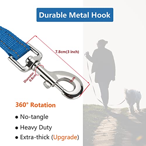 Petiry Long Dog Training Lead 5m,Reflective Strong Nylon Obedience Extra Long Line Leads For Recall,Soft Padded Handle with Buckle,Blue - Image 3