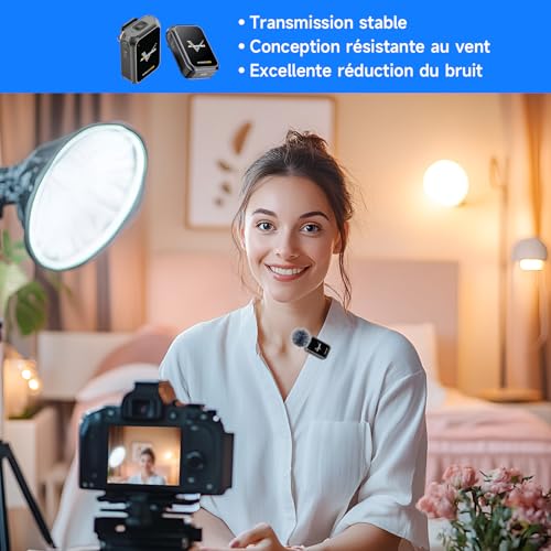 Microphone cravate sans fil pour vos vlogs YouTube et interviews - 5