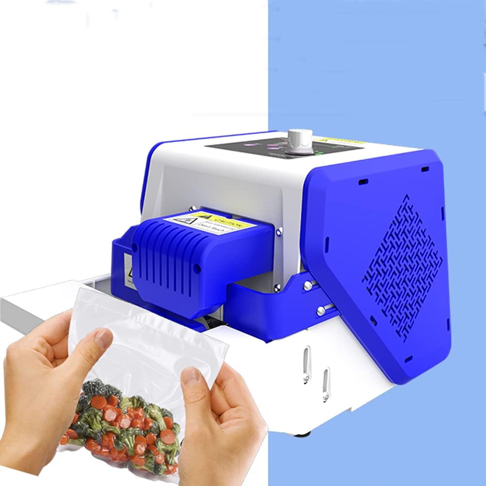 GZDcjscPlastic Bag Heat Sealer, 300W Automatic Continuous Sealing Machine with Adjustable Bag Thickness,2500 Bag/H Auto Food Packaging Tool for PVC Bags Films,Foil Bag,Kraft Paper Bag