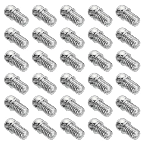 Image of PATIKIL M4x0.7 Eye Bolts, 30 Pack Screw Hook Loop Ring Decorative Light Fixture for Candle Pendant Lamp Chandelier DIY Project, Silver Tone