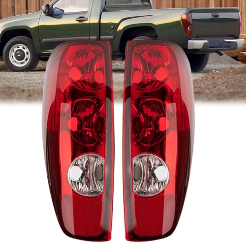 MiKaFex Tail Lights Compatible with Chevrolet Chevy Colorado GMC Canyon 2004-2012 Rear Brake Lamps w/Lens & Housing Only Replace# GM2800164 19417444 20825943