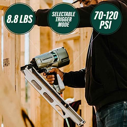Metabo HPT Framing Nailer High Grade Aluminum Magazine Pneumatic