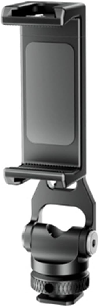 Jiawu Phone Tripod Mount with Dual Cold Shoe for DSLR Cameras and Smartphones Aluminum Alloy 360 Rotation 101g