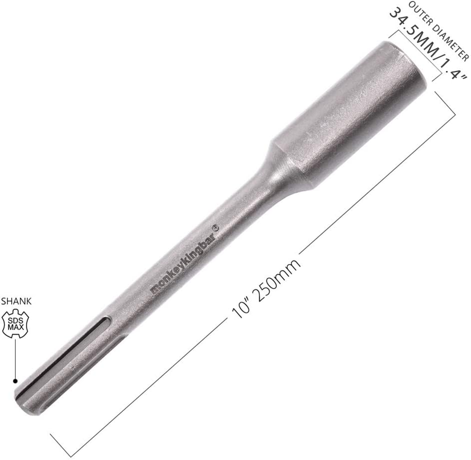 Monkey King Bar- SDS MAX Bits 3/4" Shank Ground Rod Driver Fits All SDS Max Chisel Hammer Drills