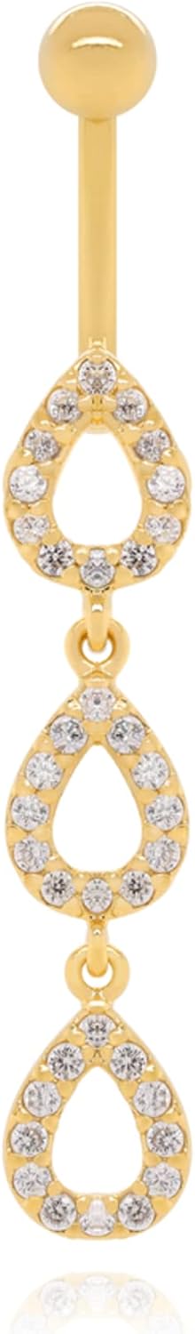 14K Gold Navel Belly Rings / 14G...