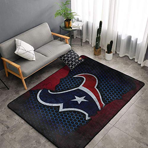 Area Rugs,Houston Texans Design Indoor Carpets,Super Soft Non Slip Kids Playing Mat for Bedroom Floor Sofa Living Room Protects Floors,60 x 39 inch