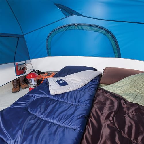 Image of Coleman Brazos 20 /30F Adult Cool-Weather Sleeping Bag with No-Snag Zipper & Stuff Sack, Machine Washable, Great for Camping, Traveling, Guests, & More