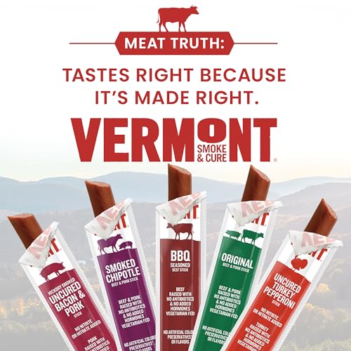 Vermont Smoke & Cure BBQ Beef Sticks - Healthy Protein Meat Snacks with BBQ Flavor - On the Go Healthier Snack for Adults & Kids - Portable Meat Snack- 24 Count - image 2