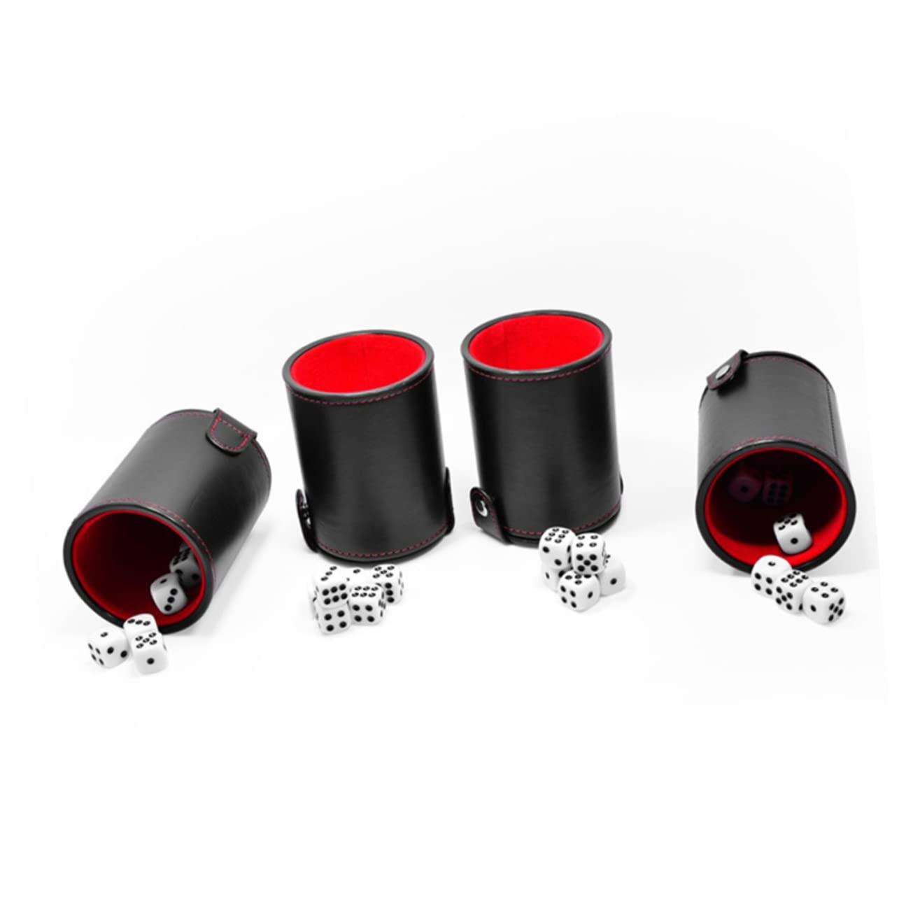 ibasenice 3 Sets Würfelbecher Polyhedral Würfel Leder Würfel Lagerung Container Für Unterhaltung
