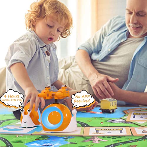Robobloq Qobo Coding Robot for Kids 3+, Screen-Free, Coding Pets with 30 Programming Card, USB Charging, Preschool STEM Learning Activities Toys for Toddlers, Educational Kits Gift for Boys & Girlss - Image 5