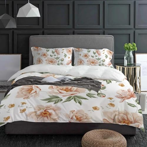 Housse de couette 140x200 motif fleur ensemble literie