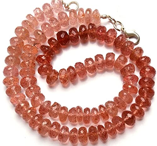 Quartz couleur fraise perles rondelles 8mm la douceur d'une pierre naturelle en fil 16"