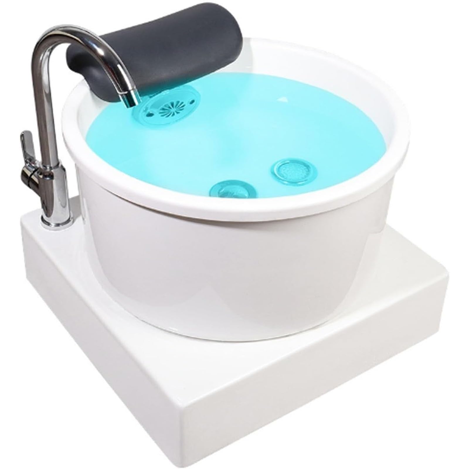 Pediluvio Spa Pedicure,Vasca In Acrilico Con Luci A LED Che Cambiano Colore | Cuscinetto di Supporto for Il Piede In PU Ispessito, Adatto for Uso Domestico, Hotel e Saloni di Bellezza