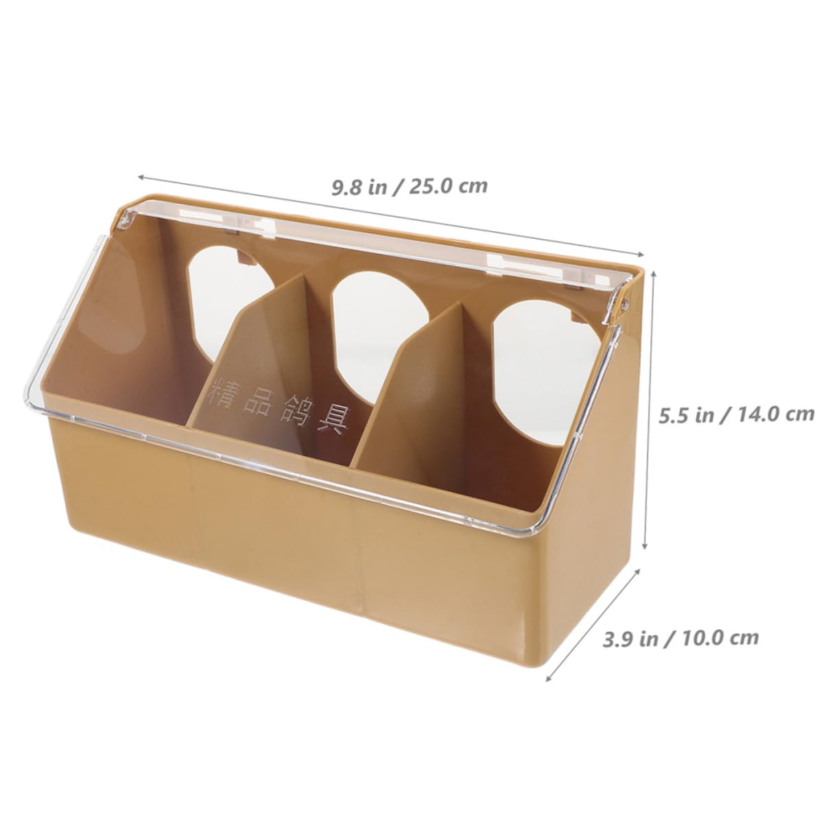 2 Comederos Multifuncionales para Pájaros y Loros, Soporte Resistente de Plástico Marrón para Jaulas de Mascotas, Fácil de Limpiar, Paquete de 2 Unidades