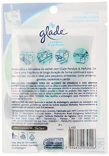 Desodorizador Glade Pendure e Perfume Frescor de Aguas Florais 8g