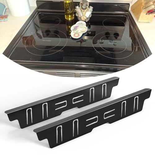Image of Stainless Steel Stove & Counter Top Gap Covers - Oven Gap Filler Kit 23.4 inch - Heat Resistant Slide-in Range Trim Guard for Seamless Kitchen Accessories Easy Clean