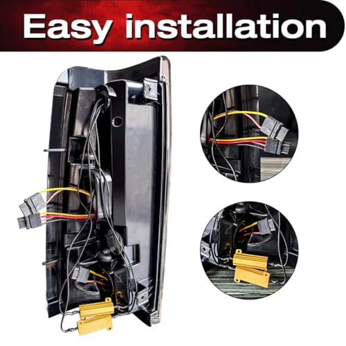 Image of EOMD DOT Approved LED Tail Light Assembly Compatible With 1999-2006 Chevy Silverado 1500 2500 &1999-2002 GMC Sierra 1500 2500 3500 Rear Lamp (Clear Lens, Chrome Housing)