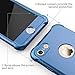 ORETECH Compatible with iPhone 7/8 Case, with 2 Pack HD Screen Protector 360° Full-Body Silicone Soft TPU Hard PC Protective Bumper Phone Case Cover - Blue